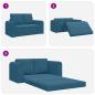 Preview: Boden Sofa Bett 2-in-1 Blau 148x71x83 cm Samt