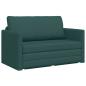 Preview: ARDEBO.de - Bodensofa Bett 2-in-1 Dunkelgrün 124x71x78 cm Stoff