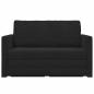 Preview: ARDEBO.de - Boden Sofa Bett 2-in-1 Schwarz 124x204x61 cm Velvet
