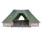 Preview: Familienzelt Tipi Grün, wasserfest für 10 Personen