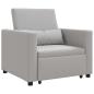 Preview: 3-in-1 Einzelsofa-Bett wandelbar Wolkengrau Stoff