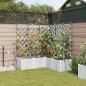 Preview: ARDEBO.de - Gartenpflanzer Lattice mit Speicher Weiß 120 x 120 x 142 cm Plastik