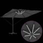 Preview: Freischwingender Roma Parasol 286 x 285 x 270 cm Aluminium