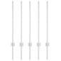 Preview: Eingebetteter Zaunpfosten 5 Stk. Silber 120 cm