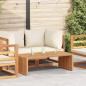 Preview: ARDEBO.de - Gartenseit Tisch 110x55x35.5 cm Massivholz Teak
