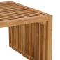 Preview: Gartenseit Tisch 110x55x35.5 cm Massivholz Teak