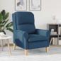 Preview: Moderner Sessel Blau Stoff mit Holzfüßen Standard Langlebig