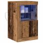 Preview: Side Cabinets mit LED-Lichtern 2 Stück Altholz 41x37x67 cm