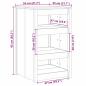 Preview: Outdoor-Küchenschrank 55x55x92 cm Massives Douglasie