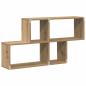 Preview: Wandregal Eichenholz 100x20x53 cm Konstruktion Holz