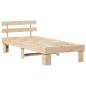Preview: Bettgestell mit Kopfteil 75x190 cm aus Massivholz Kiefer