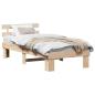 Preview: Bettgestell mit Kopfteil 75x190 cm aus Massivholz Kiefer