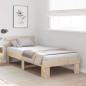 Preview: Bettgestell mit Kopfteil 75x190 cm aus Massivholz Kiefer