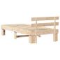 Preview: Bettgestell mit Kopfteil 75x190 cm aus Massivholz Kiefer
