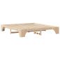 Preview: Bettrahmen Natur 200 x 200 cm Massives Kiefernholz