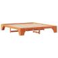 Preview: Bettgestell Wachsbrown 200x200 cm aus massivem Kiefernholz