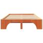 Preview: Bettgestell Wachsbraun 120x190 cm aus massivem Kiefernholz