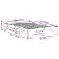 Preview: Bettgestell Wachsbraun 120x190 cm aus massivem Kiefernholz