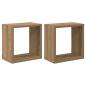 Preview: Wandregale Artisan-Eiche MDF 26 x 15 x 26 cm Wandmontage