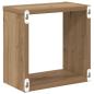 Preview: Wandregale Artisan-Eiche MDF 26 x 15 x 26 cm Wandmontage
