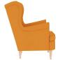 Preview: ARDEBO.de - Sessel Dunkelgelb 74x84x100 cm Stoff