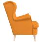 Preview: Sessel Dunkelgelb 74x84x100 cm Stoff