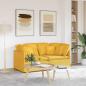 Preview: ARDEBO.de - Modulares Sofa mit Kissen Cordstoff Hellgelb