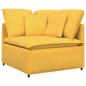Preview: Modulares Sofa mit Kissen Cordstoff Hellgelb