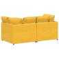 Preview: Modulares Sofa mit Kissen Cordstoff Hellgelb