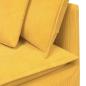 Preview: Modulares Sofa mit Kissen Cordstoff Hellgelb