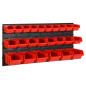 Preview: ARDEBO.de - 26-tlg Stapelboxen-Wandregal Rot & Schwarz 77x39cm Polypropylen