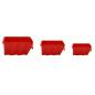Preview: 26-tlg Stapelboxen-Wandregal Rot & Schwarz 77x39cm Polypropylen