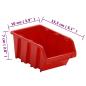 Preview: 26-tlg Stapelboxen-Wandregal Rot & Schwarz 77x39cm Polypropylen
