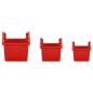 Preview: 26-tlg Stapelboxen-Wandregal Rot & Schwarz 77x39cm Polypropylen