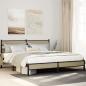 Preview: ARDEBO.de - Metallbett ohne Matratze Sonoma-Eiche 193x203 cm