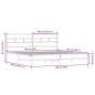 Preview: Metallbett ohne Matratze Sonoma-Eiche 193x203 cm