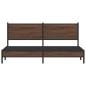 Preview: Metallbett ohne Matratze Braun Eichen-Optik 183x213 cm