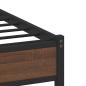 Preview: Metallbett ohne Matratze Braun Eichen-Optik 183x213 cm