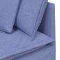 Preview: Modulares Sofa mit Kissen Stoff Jeansblau