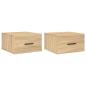 Preview: Wand-Nachttische 2 Stk. Sonoma-Eiche 35x35x20 cm