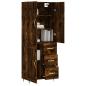 Preview: Highboard Räuchereiche 69,5x34x180 cm Holzwerkstoff