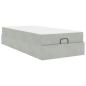 Preview: Bettgestell mit Speicher Hellgrau 100 x 200 cm Samt