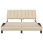 Preview: Bettgestell ohne Matratze "Hanko" Creme 140x190 cm Stoff
