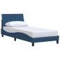 Preview: Bettgestell ohne Matratze "Hanko" Blau 90x200 cm Stoff
