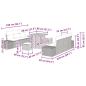 Preview: 9-tlg. Garten-Sofagarnitur mit Kissen Beige Poly Rattan Akazie