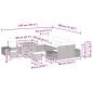 Preview: Gartensofa-set mit Kissen mit Speicher 13 pcs Beige Poly Rattan