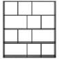 Preview: Bücherregal Schwarze Eiche 132 x 29 x 141.5 cm Holzwerkstoff