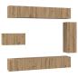 Preview: TV-Schrank-Set 8 pcs Eiche handwerklich 30,5 x 30 x 90 cm