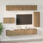 Preview: TV-Schrank-Set 8 pcs Eiche handwerklich 30,5 x 30 x 90 cm