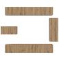 Preview: TV-Schrank-Set 8 pcs Eiche handwerklich 30,5 x 30 x 90 cm